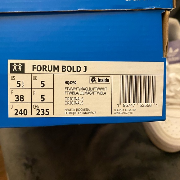 Adidas Forum Bold J ‘Lavender Flowers’. W7/BigKid5.5 - Picture 2 of 9